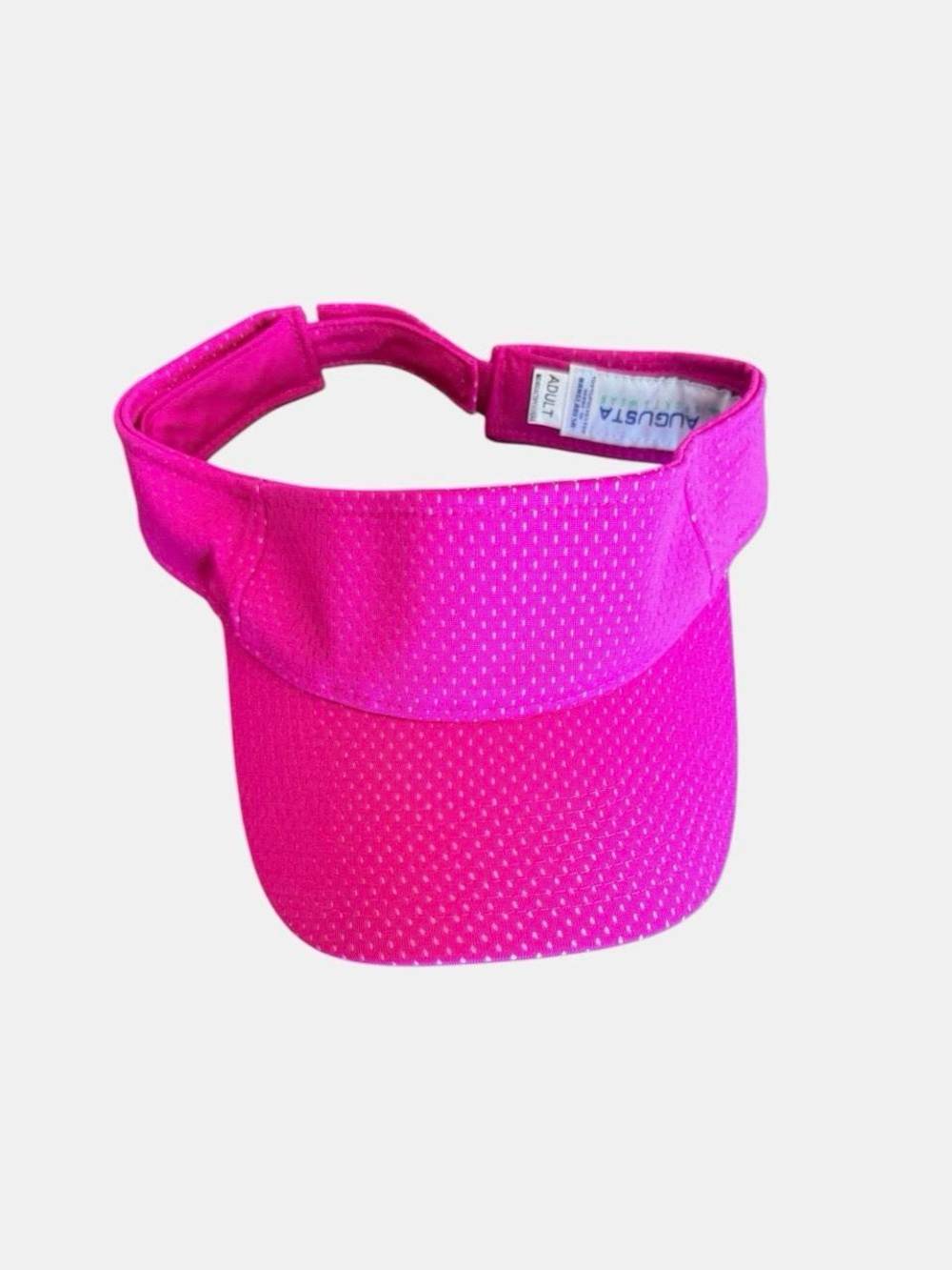 Augusta Sportswear Hot Pink Neon Athletic Mesh Tennis Golf Run Visor Hat